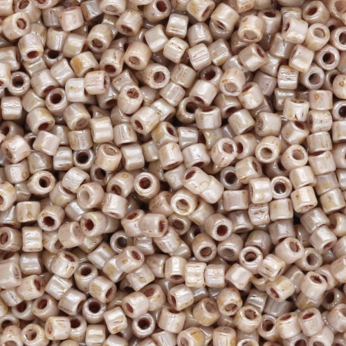 Matubo 10/0 Seed Beads, 2.1 mm - Opaque Luster Picasso, 10 g