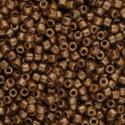 Matubo 10/0 Seed Beads, 2.1 mm - Opaque Yellow Bronze Picasso, 10 g