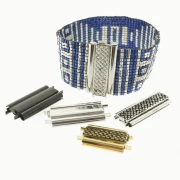 Beadslide clasp for clip-on bead weaving 30x13 mm - Gold x1