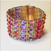 Beadslide clasp for clip-on bead weaving 30x13 mm - Gold x1