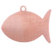 Fish pendant 25x33 mm for Efcolor overglaze powder in copper x1|raw }}