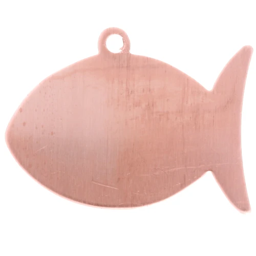 Fish pendant 25x33 mm for Efcolor overglaze powder in copper x1