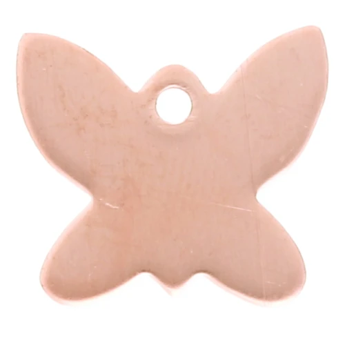 Butterfly charm 13x14 mm for Efcolor overglaze powder in copper x1