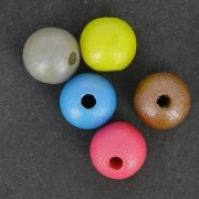 Wooden round beads 8mm Pearly grey x20