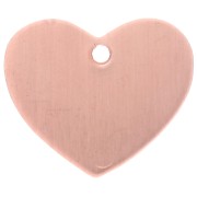 Heart charm 16x19 mm for Efcolor overglaze powder in copper x1