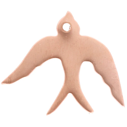 Swallow pendant 24x28.5 mm for Efcolor overglaze powder in copper x1
