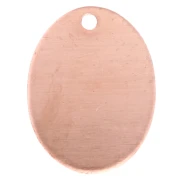 Oval charm 20x15 mm for Efcolor overglaze powder in copper x1
