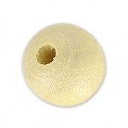 Wooden round beads 6mm Natural Pearl x25