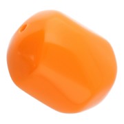 Irregular baroque bead in opaque resin 19x15 mm - Orange x1|raw }}