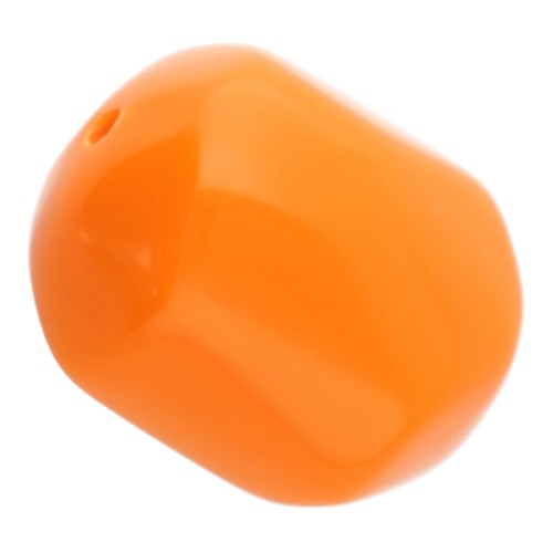Irregular baroque bead in opaque resin 19x15 mm - Orange x1