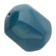 Peacock - Perle baroque irrégulière en résine opaque 19x15 mm - Bleu paon x1 Perle baroque irrégulière en résine opaque 19x15 mm - Bleu paon x1
