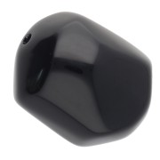 Irregular baroque bead in opaque resin 19x15 mm - Black x1|raw }}