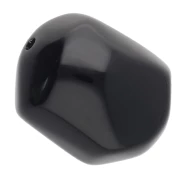 Irregular baroque bead in opaque resin 19x15 mm - Black x1