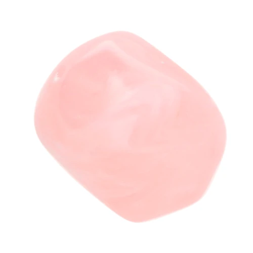 Irregular baroque bead in translucent resin 19x15 mm - Light pink marbled x1