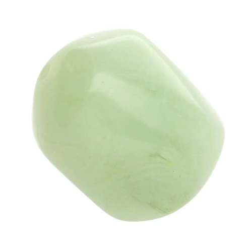 Irregular baroque bead in translucent resin 19x15 mm - Marbled lichen x1