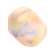 Irregular baroque bead in opaque resin 19x15 mm - Marbled Multicolored Pearl x1|raw }}