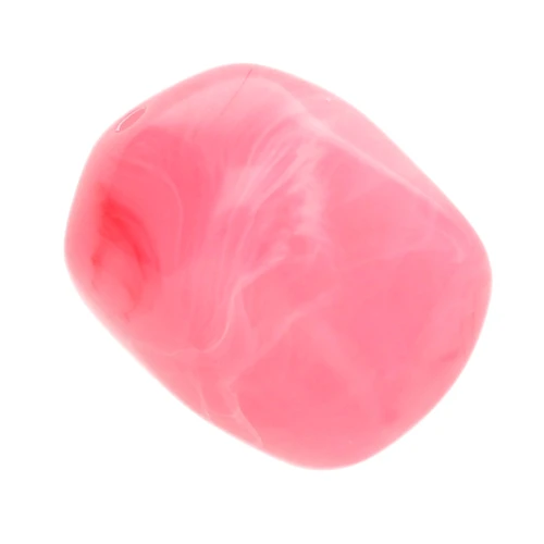 Irregular baroque bead in translucent resin 19x15 mm - Dark pink marbled x1