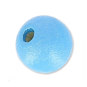 Wooden round beads 6mm Blue Pearl x25