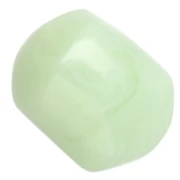 Irregular baroque bead in translucent resin 22x17 mm - Marbled lichen x1