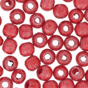 Wooden round beads 4mm Red Pearl x50|raw }}