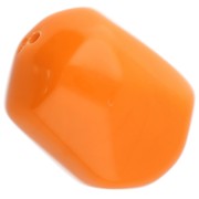 Irregular baroque bead in opaque resin 22x17 mm - Orange x1