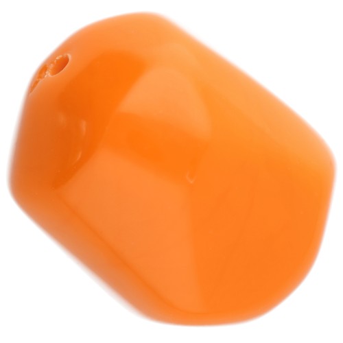 Irregular baroque bead in opaque resin 22x17 mm - Orange x1