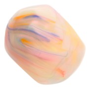 Irregular baroque bead in opaque resin 22x17 mm - Marbled Multicolored Pearl x1|raw }}