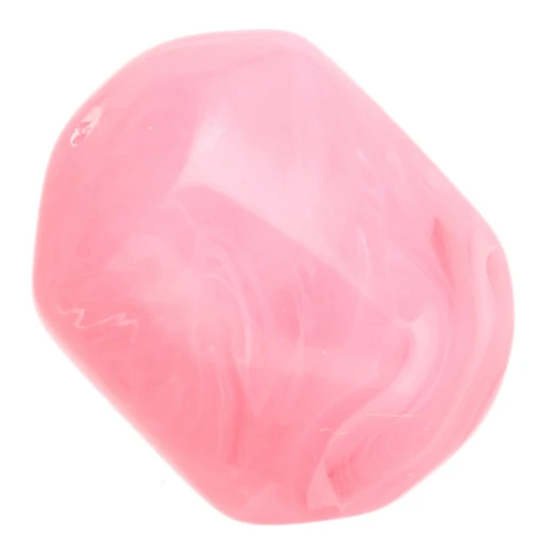 Irregular baroque bead in translucent resin 22x17 mm - Dark pink marbled x1