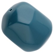 Irregular baroque bead in opaque resin 22x17 mm - Peacock blue x1|raw }}