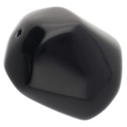 Irregular baroque bead in opaque resin 22x17 mm - Black x1