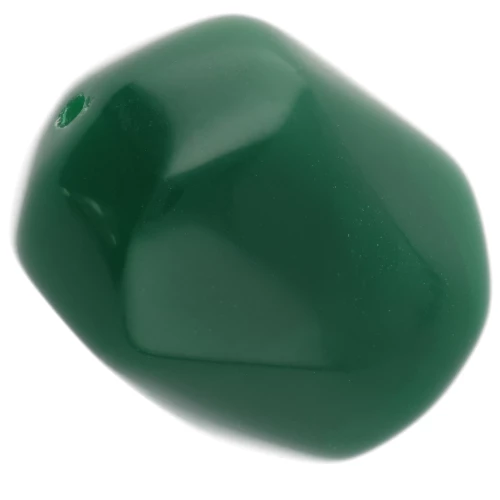 Irregular baroque bead in opaque resin 22x17 mm - Emerald green x1