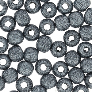Wooden round beads 4mm Hematite Pearl x50