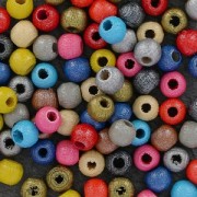 Wooden round beads 4mm Grey Pearl x50