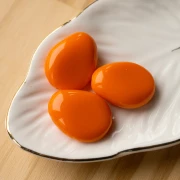 Flat irregular bead 25x20 mm in opaque resin - Orange x1