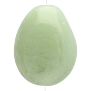 Flat irregular bead 25x20 mm in translucent resin - Marbled lichen x1