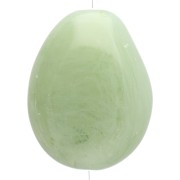 Flat irregular bead in translucent resin 25x20 mm - Marbled lichen x1