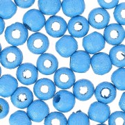 Wooden round beads 4mm Pearly blue x50|raw }}