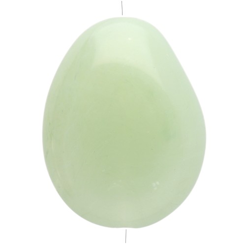 Flat irregular bead in translucent resin 22x17 mm - Marbled lichen x1