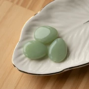 Flat irregular bead in translucent resin 22x17 mm - Marbled lichen x1