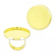 Raw setting ring base with 30mm setting fine Gold plated x1