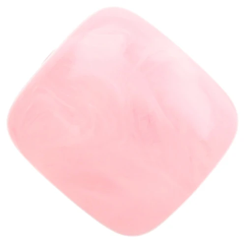 16x14 mm translucent resin tube beads - Light pink marbled x4