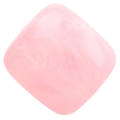 Translucent resin tube beads 16x14 mm - Light pink marbled x4