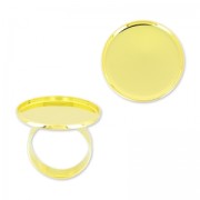Raw setting ring base with 25mm setting fine Gold plated x1|raw }}