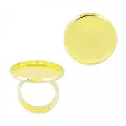 Raw setting ring base with 25mm setting fine Gold plated x1
