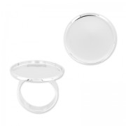 Raw setting ring base with 25mm setting Silver tone x1