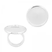 Raw setting ring base with 25mm setting Silver tone x1