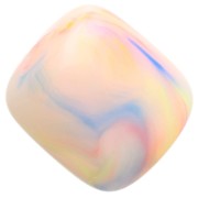 Opaque resin tube beads 16x14 mm - Marbled Multicolored Pearl x4|raw }}