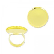 Raw setting ring base with 20mm setting fine Gold plated x1|raw }}