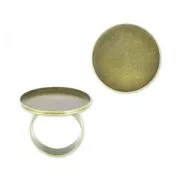 Raw setting ring base with 20mm setting Bronze tone x1
