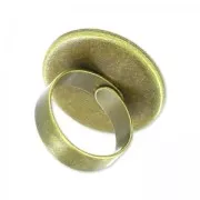 Raw setting ring base with 20mm setting Bronze tone x1